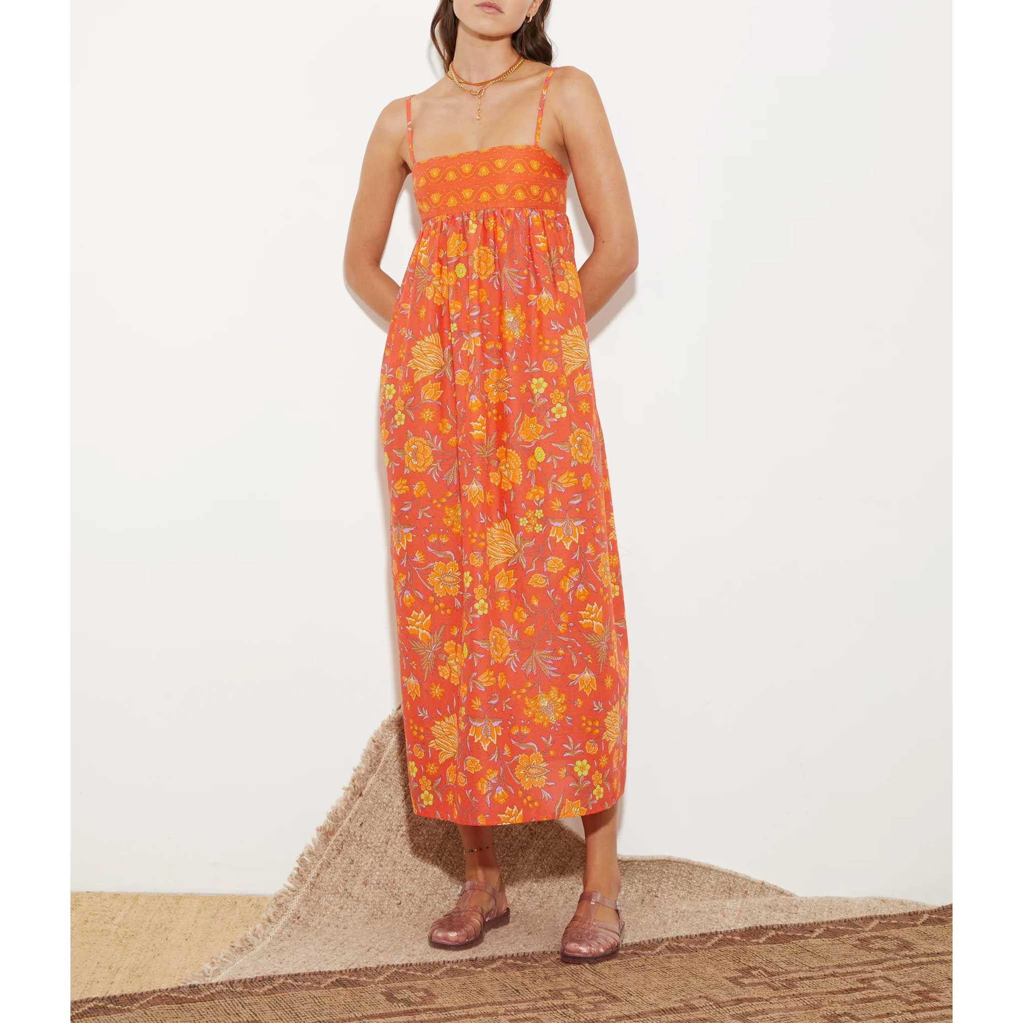 Alvita Strappy Bodice Maxi Dress