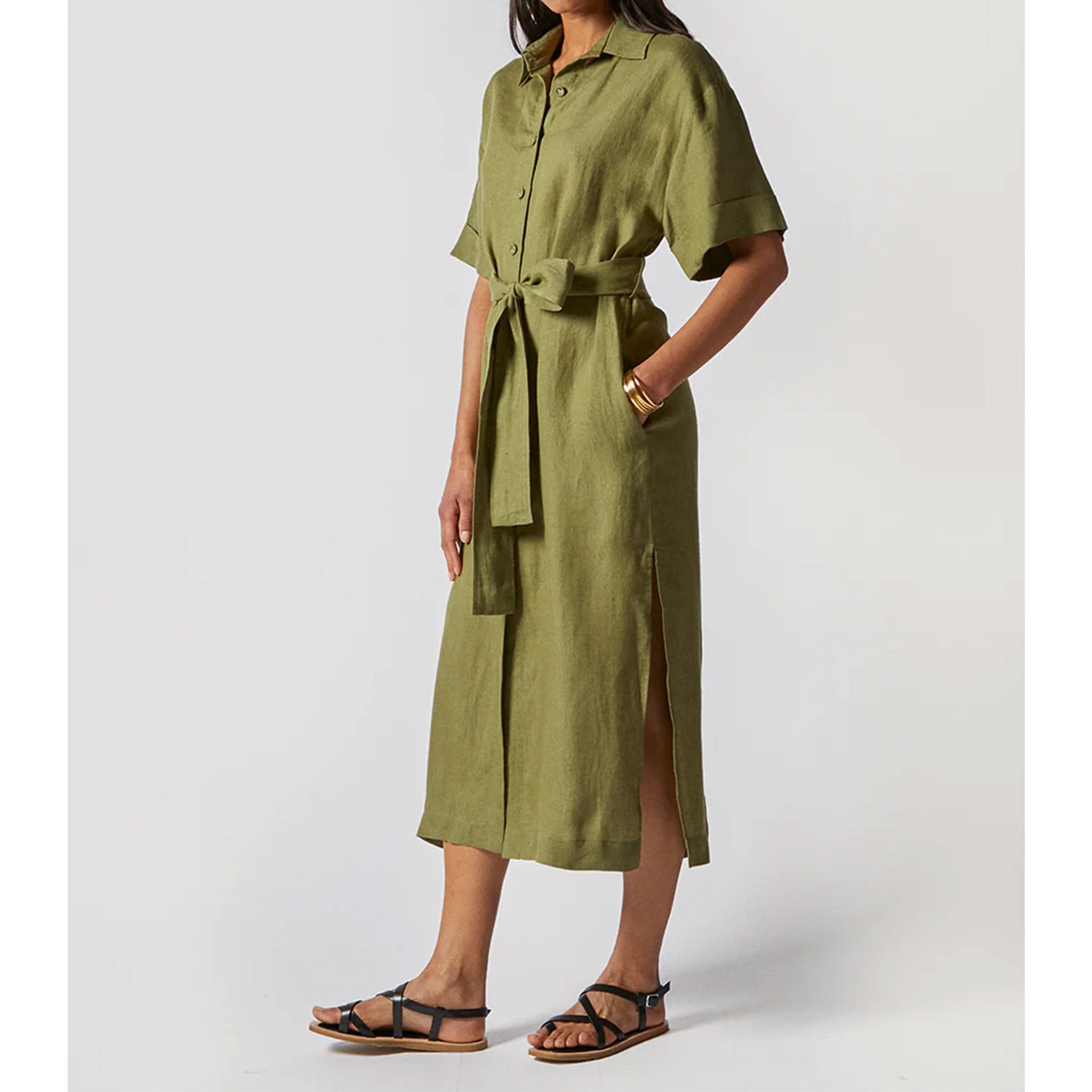 Casilda Dress in Olive