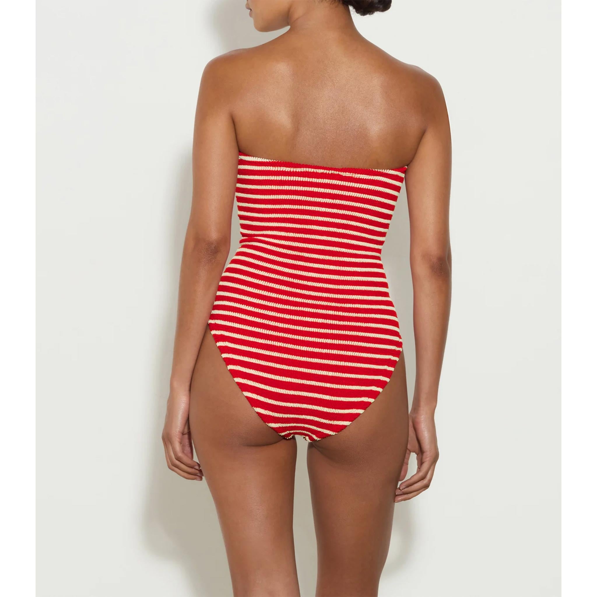 Brooke Swim in Red/White Stripe