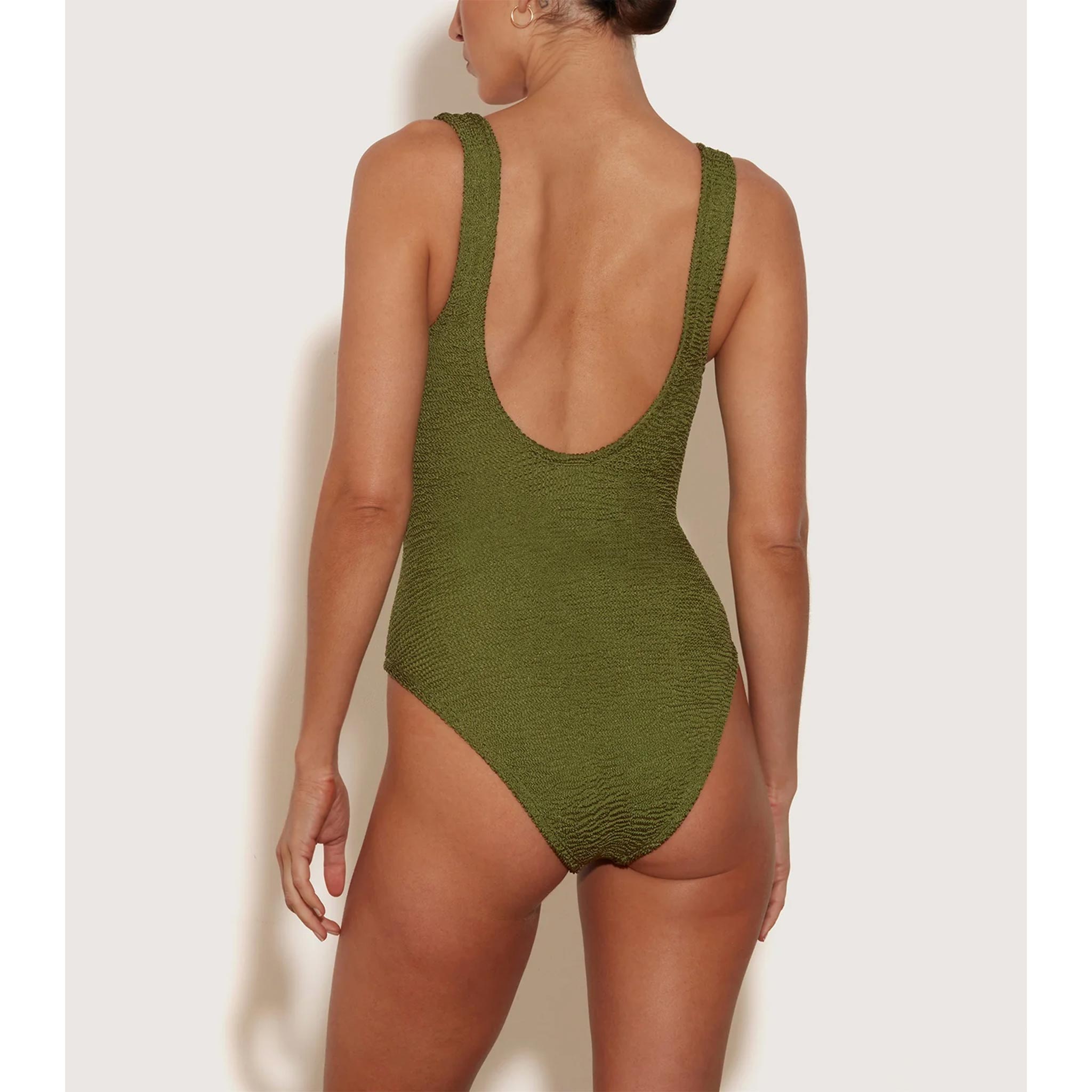 Celine Swim in Metallic Moss