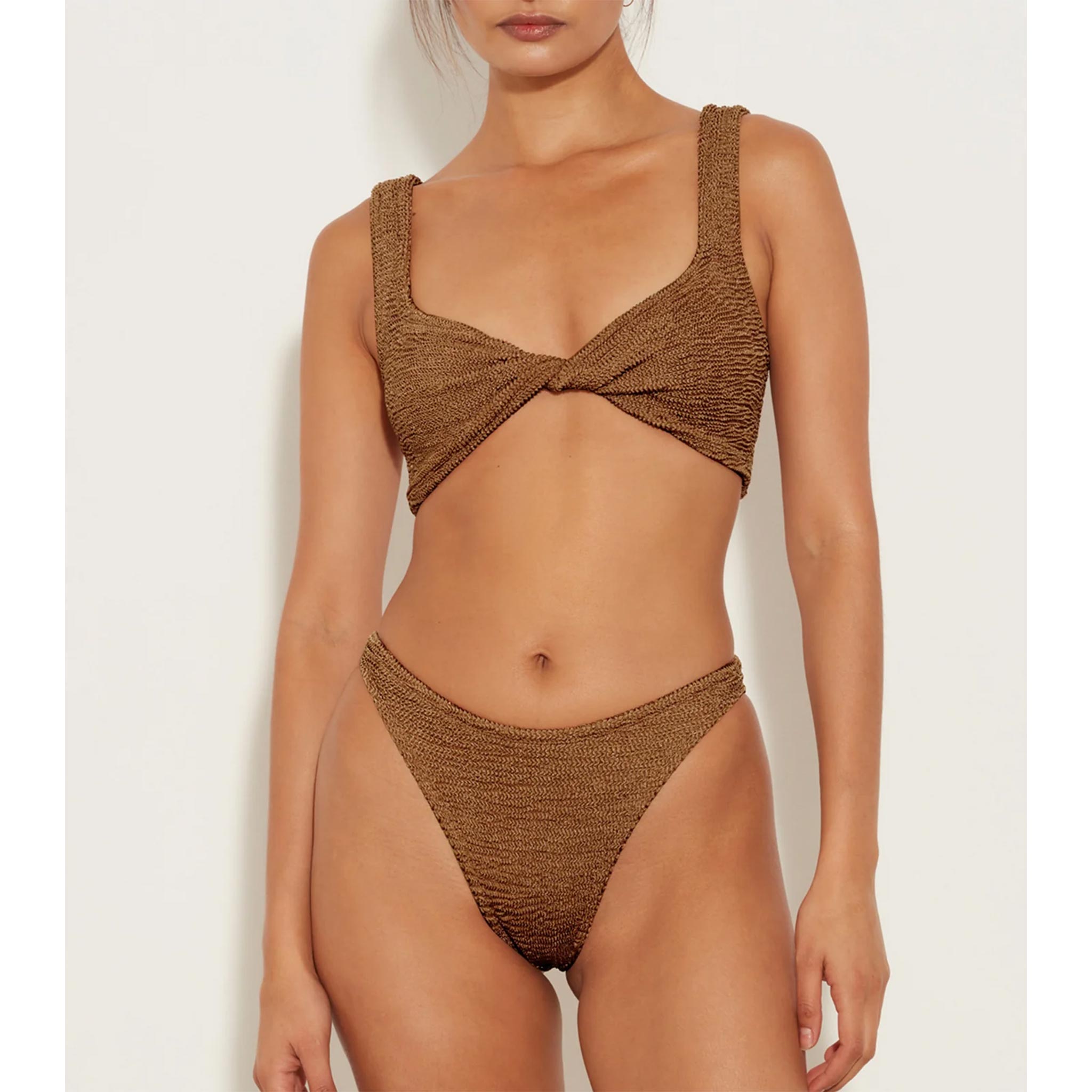 Juno Bikini in Metallic Cocoa