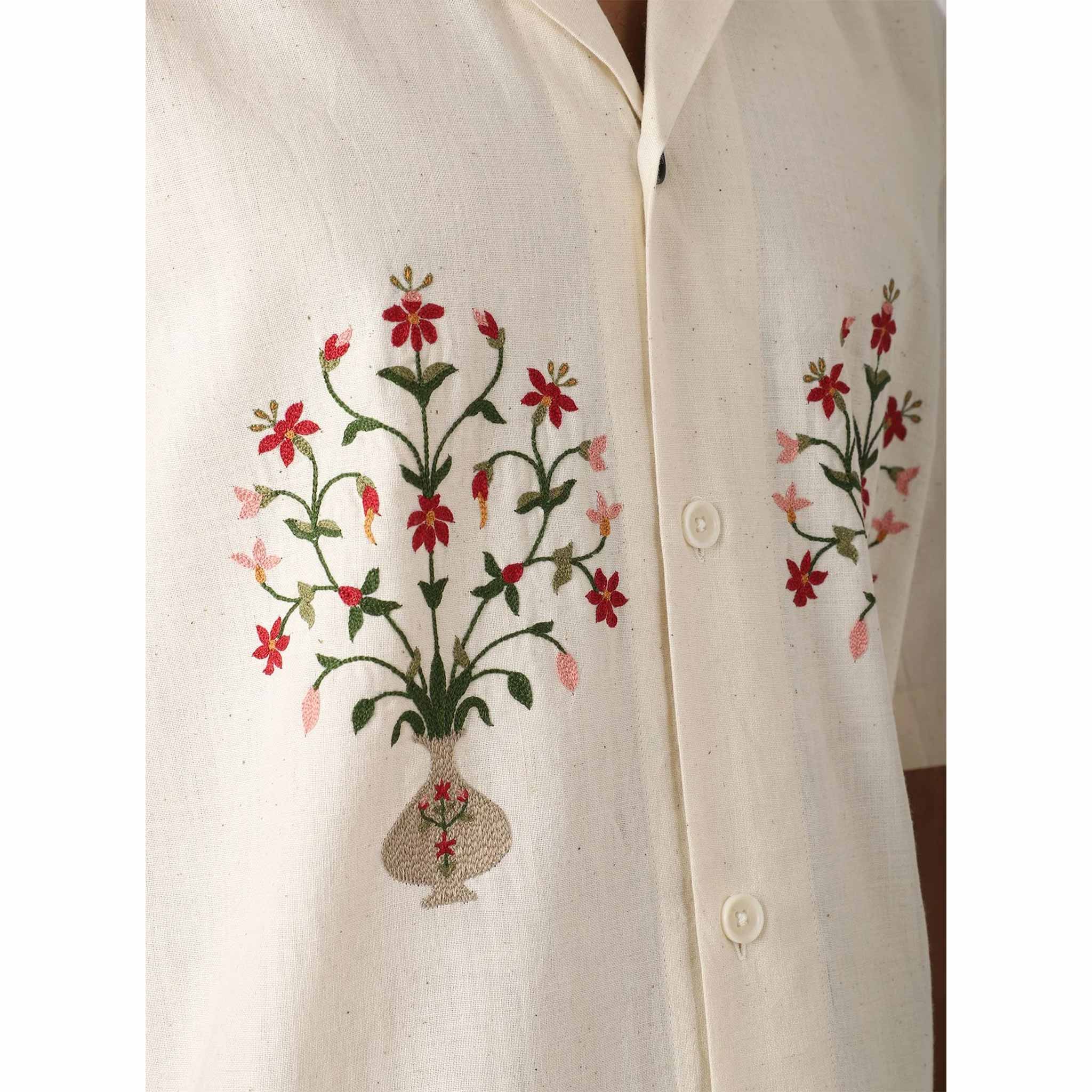 Ronen Shirt in Flower Embroidery