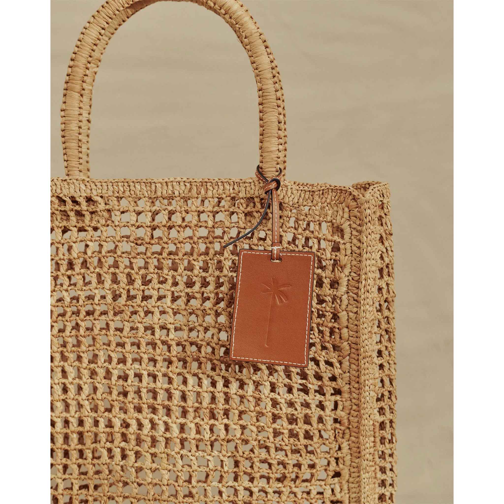 Net Bag in Raffia Tan