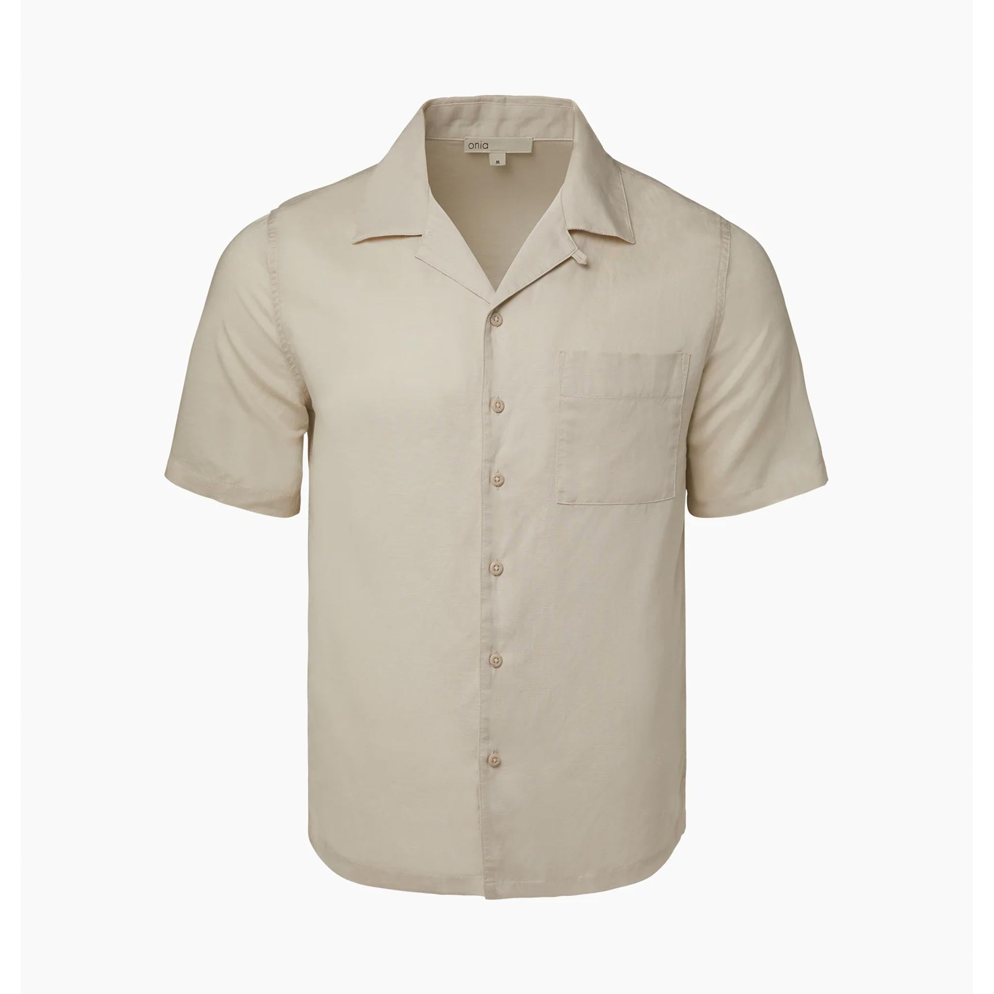 Air Linen Vacation Shirt in Stone