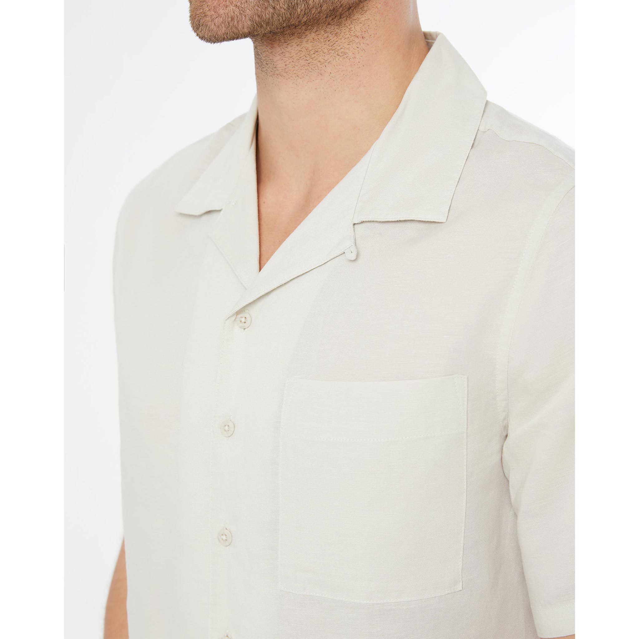Air Linen Vacation Shirt in Stone