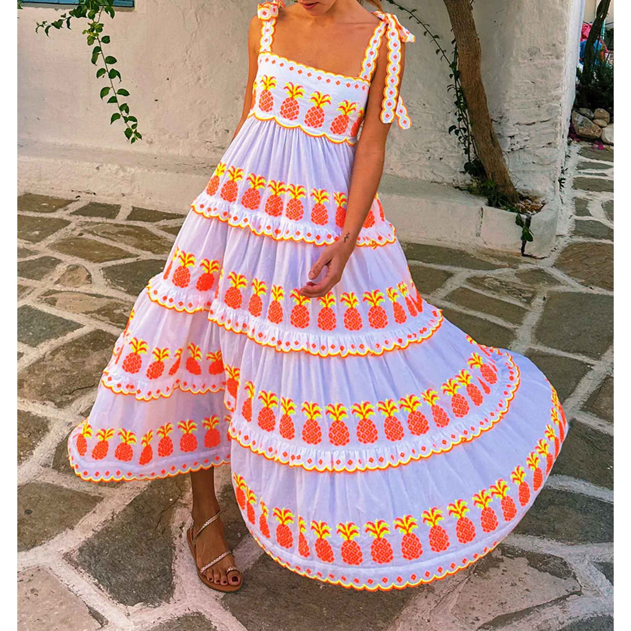 Athens Dress in Pineapple Stitch