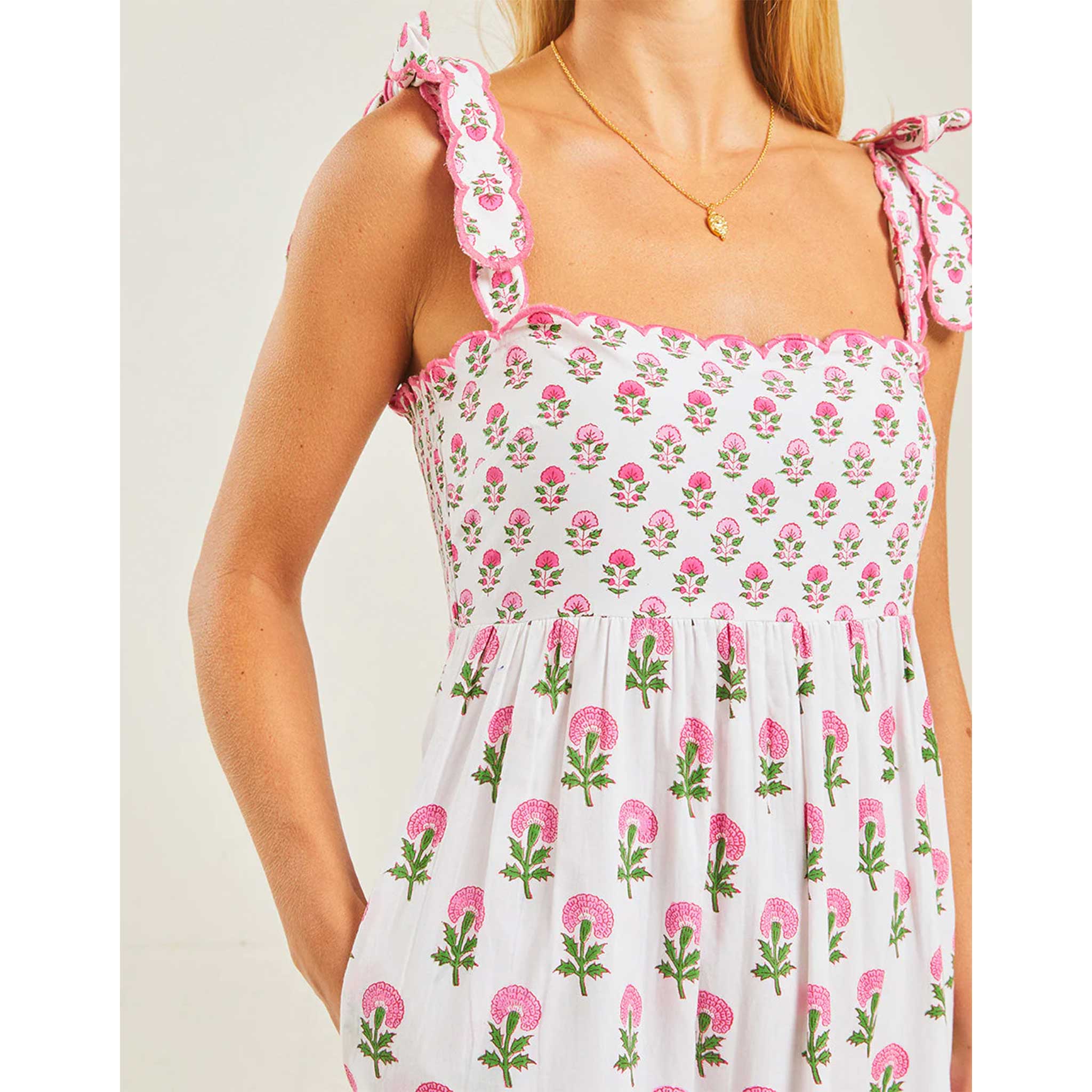 Athens Dress in Hollyhock Mix