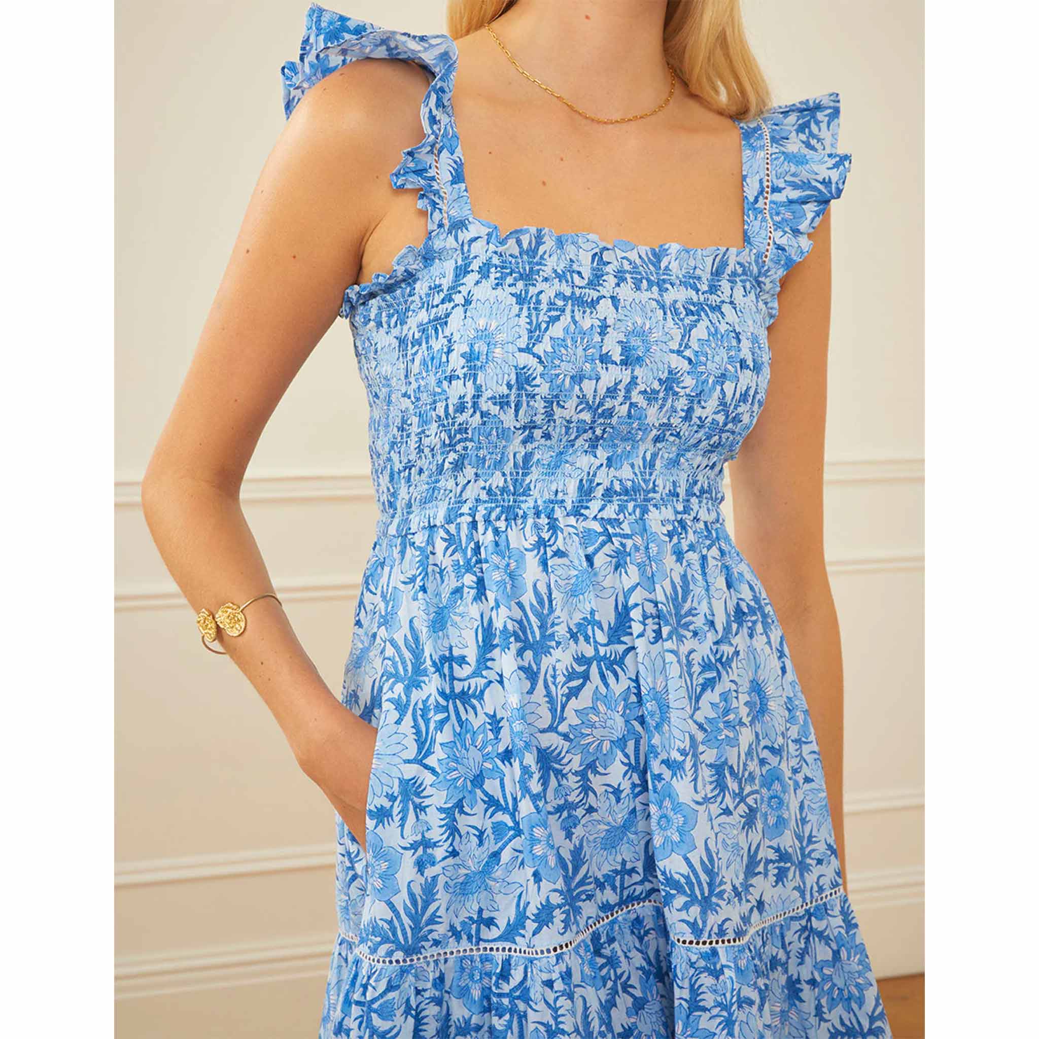 Jessica Dress in Azure Rose