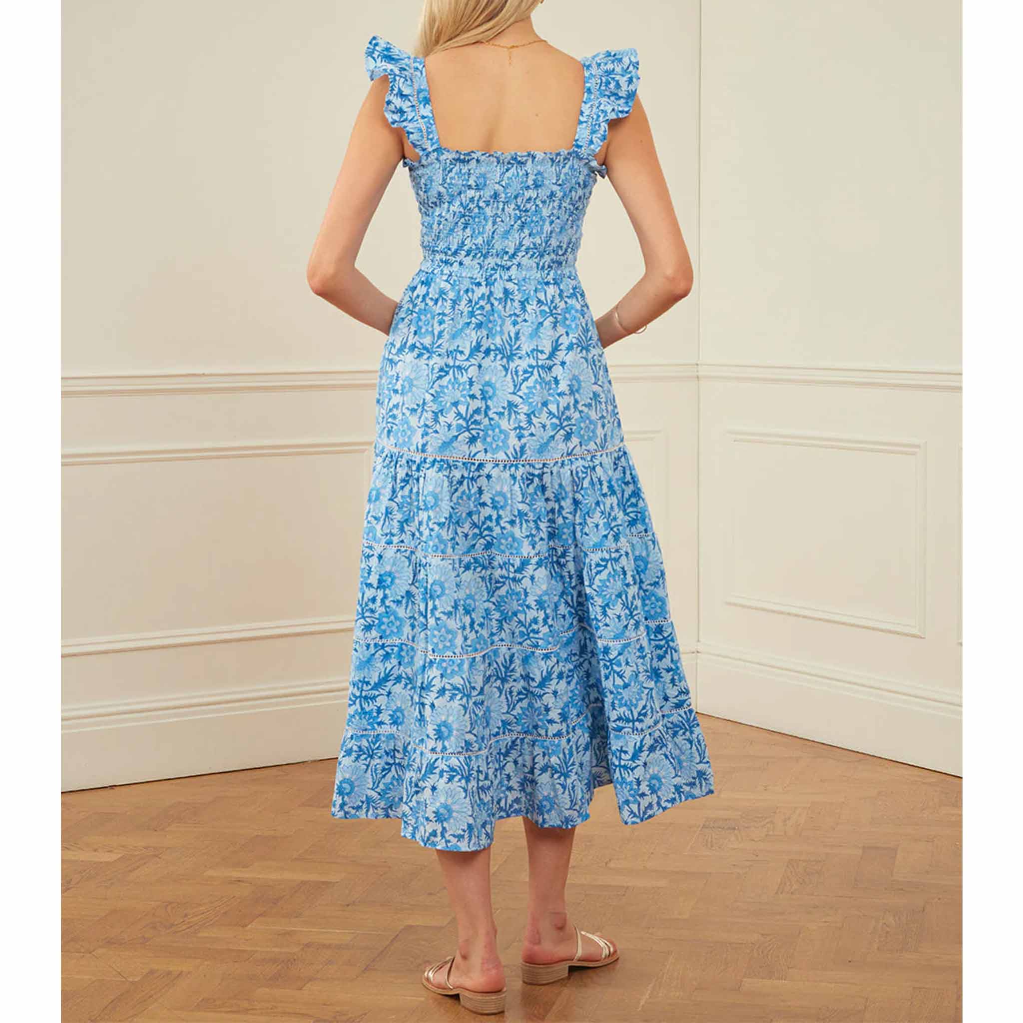 Jessica Dress in Azure Rose